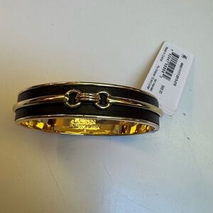 Lauren Ralph Lauren Vintage NOS Gold and Black click snap cuff Bracelet